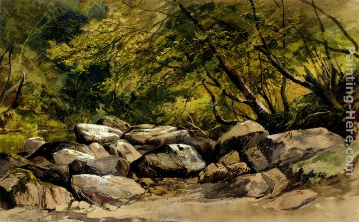 William James Muller A Rocky Stream, Lyndale, Devon